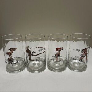 Vintage B.C. Ice Age Comic 1981 Arby's Collectors Series Glasses Set of 4
